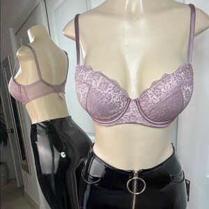 Lace Underwire Victoria secret dream angels Demi lined Bra 32DD in Lavender